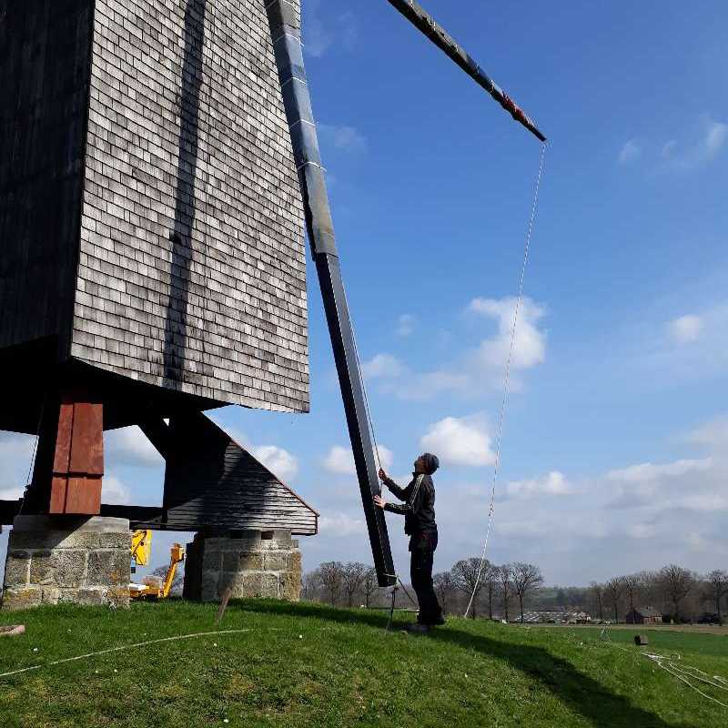 Nieuwe wieken voor Molen Te Rullegem<br>20-03-2019 - ©Wendy Baeyens