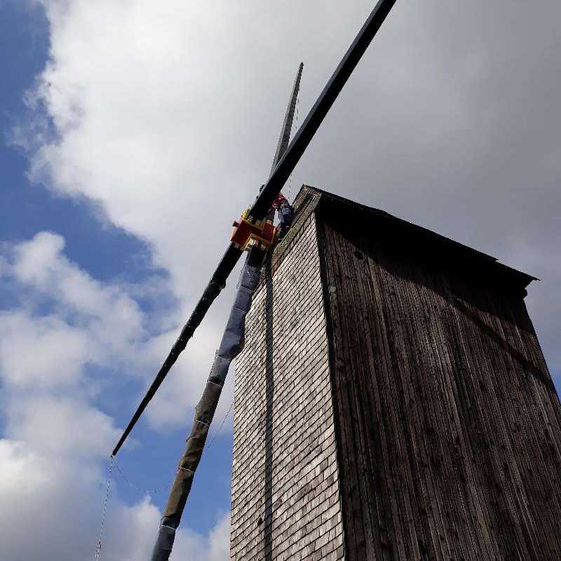 Nieuwe wieken voor Molen Te Rullegem<br>20-03-2019 - ©Wendy Baeyens