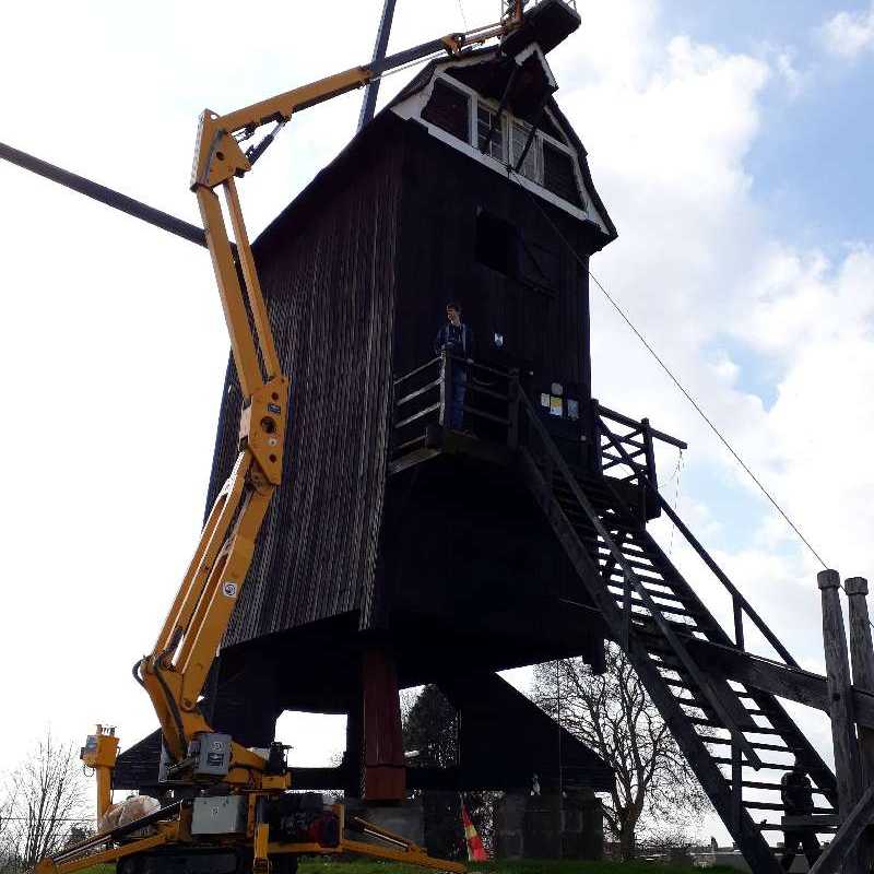 Nieuwe wieken voor Molen Te Rullegem<br>20-03-2019 - ©Wendy Baeyens